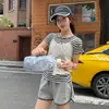 Bolsa Transversal com Cordão Estilo College Azul Claro Estrela, Bolsa Doce para Meninas para Compras Diárias Mãos Livres Bolsa para Garrafa de Água