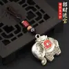 Chaveiro Vintage de Elefante Oco em Prata Tailandesa para Homens e Mulheres, Personalizado, Moderno, Criativo, Pingente de Carro Antigo
