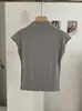 Camiseta sin mangas KEKEZOON de color liso, ajuste slim, con cuello mao pequeño, para otoño, top versátil para chicas a la moda 8713