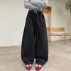 Calça de Lã Wide Leg para Meninas 2026 Outono Novo Estilo Casual Solta Longa para Crianças Maiores, Calça Infantil para Passeios