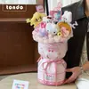 Papel de Presente para o Dia das Crianças Folhas Moldáveis de Desenho Animado Bouquet de Lanches DIY Folhas Moldáveis Florais