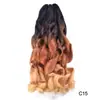 Peluca Cabello de Crochet 22 Pulgadas Ola Suelta Francesa Trenzas de Crochet cabello