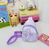 Bolsa infantil de dibujos animados Linda bolsa de pecho para niños de preescolar bolsa de hombro para niños y niñas cambio merienda bolsa bandolera de nailon