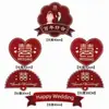 Suprimentos para Casamento, Cartões de Papel com Caractere de Felicidade Dupla, Decorações de Arco, Arranjos de Balões para Quarto de Casamento, Minha Família é Feliz, Adesivos de Parede para Quarto