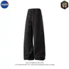 Calça de Veludo Nasa Marca Estilo Old Money Americano Masculina Outono Retro Caída Casual Calça Larga Solta