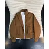 Chamarra de trabajo tipo aviador para hombre con bolsillos grandes, adecuada para primavera y otoño, estilo americano, corte limpio, elegante, casual y holgada