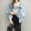 En stock estilo japonés nueva moda ligera con capucha ropa protectora solar para mujer verano anti-UV camisa de protección solar