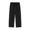 Calça Casual Retro de Seda Gelo Fluida para Homens, Calça Longa Reta Solta Fina de Verão, Básica Versátil Fresca e Respirável