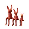 Figura Creativa de Conejo de Orejas Largas para Aliviar el Estrés con Acabado de Alta Gama, Decoración de Lujo Ligero para Sala de Estar, Mueble de TV, Aparador de Vinos, Recibidor y Decoración del Hogar