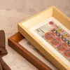 Criativo Porta-Retrato de Mesa de 10 Bilhões de RMB com Múltiplos Ornamentos de Sorte e Fortuna Chinesa de Madeira Sólida Decoração de Casa