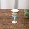 Copa de Vino Pequeña de Moda, Copa de Vino Blanco Metálica Europea Creativa para el Hogar, Juego de Vino Retro Exquisito, Vaso para Beber