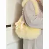 Nuevos Bolsos de Otoño e Invierno, Bolsos Peludos Lindos, Bolsos de Hombro Peludos de Moda, Bolsos de Peluche de Nicho para Mano y Hombro