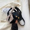 Bolso pequeño de PU de color sólido, moderno y personalizado para uso diario, sencillo, para mujer, bandolera con hebilla de metal, 2024