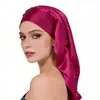 Gorro de ducha largo de una sola capa con ala ancha Pañuelo para la cabeza de alta elasticidad para comercio transfronterizo de Amazon Gorro de satén para dormir para el cuidado del cabello para mujeres