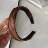 Diadema Vintage Francesa de Satén Tejido de Alta Gama Simple Combinable Ala Ancha Torcida Accesorios para el Cabello Cráneo Alto
