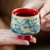 Taza de Té Kung Fu de los Tres Amigos del Invierno, Taza Individual de Cerámica de Alta Gama, Taza de Té Premium, Juego de Té para Oficina, Taza de Té