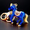 Llavero de pony de la fortuna de doble cara con diamantes de imitación, metal, colgante para bolso de mujer, llavero de caballo al éxito, regalos de los 12 signos del zodiaco