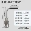 Aguja de metal de codo de 90 grados, totalmente metálica, de acero inoxidable, aguja de dispensación de precisión, 14G-34G