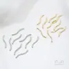 Tubo Hueco Curvo en Forma de S Brillante que Conserva el Color Relleno de Oro de 14K Accesorios de Joyería para Pulsera Collar Pendientes DIY Materiales Hechos a Mano