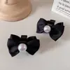 Presilha de garra pequena preta estilo coreano, presilha de cabelo de princesa para mulheres, presilha lateral, presilha para franja lateral, acessório de cabelo, grampo de cabelo atacado