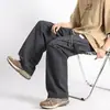 Calça Casual Americana Masculina Solta Moda Marca Verão 2024 Nova High Street plus size Ferramenta Calça Longa Verão Reta