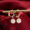 Accesorios DIY Plata de Ley S925 Retro Elegantes Aretes de Perlas Soporte Vacío Aretes de Moda Aretes Material de Soporte Plateado 8-1