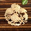 Colgante de hoja de loto y carpa de cobre fundido nuevo Zhongxing, material para horquilla de pelo retro, tocado, accesorios de joyería