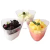 Mesa de Postres Vasos Desechables Copas para Pudín Vasos para Malteada Mousse Copas para Helado Vino Tinto Champaña Plástico Transparente