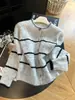 Cárdigan de punto casual a rayas estilo coreano, nuevo modelo otoño 2026, chaqueta suéter holgada y estilizada top A13450