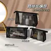 Bolsa de cosméticos de malla transparente, pequeña, portátil, sencilla, para llevar, bolsa de almacenamiento de gran capacidad, bolsa de lavado, bolsa de almacenamiento de cosméticos