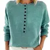 Cárdigan de Punto con Media Botonadura Otoño e Invierno Nuevo Transfronterizo Europeo y Americano Moda Femenina Suéter de Punto Holgado para Mujer Capa Base