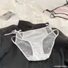 Meio doce meio desejo~calcinha de menina pura e desejo suave, parte de trás em rede, quadril sexy vazado, calça triângulo refrescante de verão