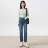 Jeans rectos para mujer 2026 primavera y otoño nuevos más vendidos de cintura alta holgados ajustados tobilleros de pierna estrecha estilo cigarrillo