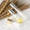 Frasco Roll-on de Óleo Essencial Ponto 2ml-12ml Frasco de Vidro Tampa de Alumínio Dourada e Prateada Frasco Roll-on Sub-Frasco para Cosméticos Frasco Vazio