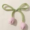 Adorno para pastel con forma de lazo para el Festival de la Diosa del Tulipán, empaquetado en caja de regalo, colgante para ropa infantil.