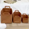 Cesta de fieltro plegable para almacenamiento, organizador de escritorio para artículos varios, almacenamiento para habitación de estudiante para cosméticos, bocadillos y ropa sucia - fabricante