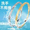 Nuevo Pulsera de Acero de Titanio Transfronteriza 2025 Chapada con Oro Real de 18K, Borde Estrecho Incrustado con Estrella de Cinco Puntas de Circonio, Joyería de Mano con Diseño de Hebilla