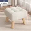 Taburete pequeño para sala de estar, sofá, cojín suave, taburete pequeño, puerta moderna y sencilla, cambiador de zapatos, taburete bajo