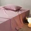 Sábana bajera de color sólido estilo hotel clase A, 100% algodón de fibra larga cepillado, pieza única, colcha de algodón puro engrosada, ultrasuave para dormir desnudo