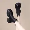 Botines de Suela Gruesa de Venta Caliente para Mujer 2026 Otoño/Invierno Nueva Llegada Botas de Caña Ancha Estilo Británico Otoño/Invierno Botas Martin con Felpa para Mujer