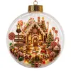 Adorno de bola luminosa transparente navideño transfronterizo, bola de cristal 3D, decoración de escena de ambiente festivo para árbol de Navidad, adorno colgante