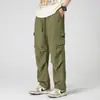 Pantalones de Paracaídas de Trabajo de Secado Rápido de Verano para Exteriores Pantalones Casuales Negros de Pierna Recta Pantalones Casuales de Montañismo Americano Moda de Pareja Pantalones Largos