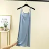 Vestido Regata de Modal Novo Verão 2025 Feminino Tamanho Plus Verão Fino Sem Mangas Comprimento Médio Atacado