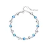 Pulsera de Plata de Ley S925 Corazón del Océano para Niñas, Lujo Ligero Nicho Modelo Nuevo 2023, Regalo Fresco y Dulce para Novia