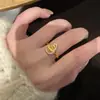 2025 Año Nuevo Estilo Medio Italiano Alambre Dibujado Artesanía Alambre Dibujado Artesanía Anillo de Calabaza Temperamento Alto Grado Exquisito Combinable