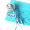 Tarjeta de decoración para pastel de fiesta inserción de tarjeta decoración de pastel Bola de cinta creativa DIY tarjeta de inserción de decoración de pastel de bola de perlas