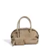 Bolsa de mão coreana de nicho com padrão de lichia, bolsa simples e fashion de ombro único, transversal, bolsa almofada, bolsa bowling, feminina, grande capacidade