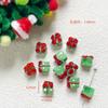 Ins Buraco Reto Caixa de Presente de Vidro de Natal Contas de Buraco Reto Contas Soltas DIY Joias Feitas à Mão Pulseira Colar Brincos Acessórios