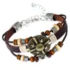 Popular Europeo y Americano Comercio Exterior Más Vendido Pulsera de Cuero Trenzado Hecha a Mano con Cuentas Comercio Electrónico Transfronterizo