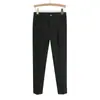 Pantalones de Traje Cropped Ajustados de Tiro Alto para Mujer 2025 Otoño Nueva Moda Versátiles para Chicas Petites de Zanahoria Casual de Moda